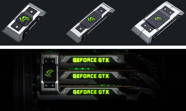 GeForce GTX SLI Bridges на фото
