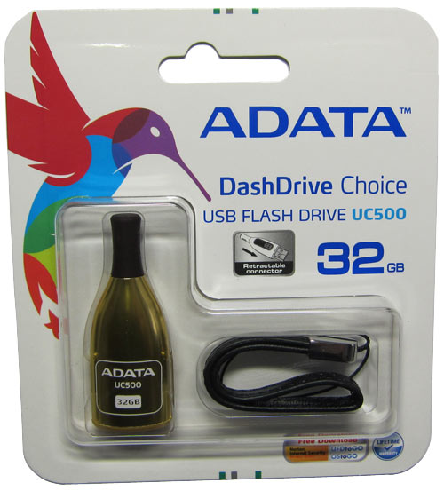 Упаковка флешки ADATA DashDrive Choice UC500, фото 1