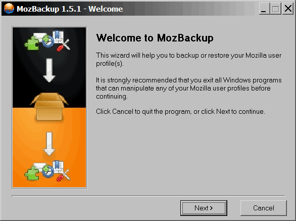 Вас приветствует MozBackup