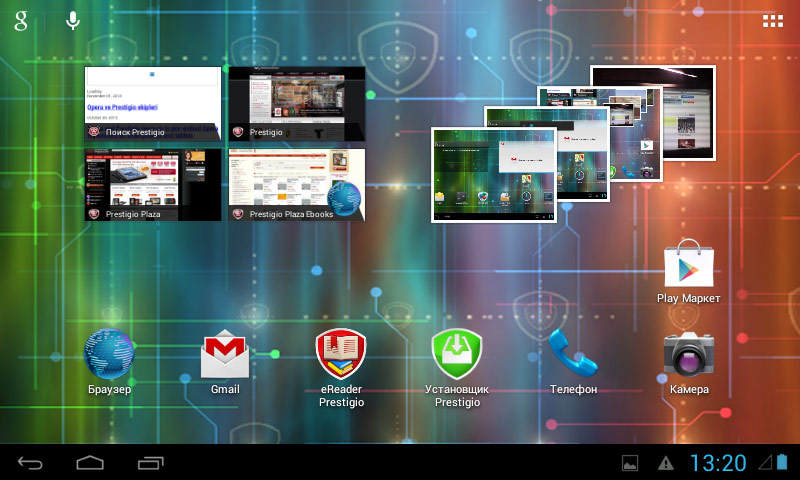 Скриншот интерфейса ОС планшета, фото 2