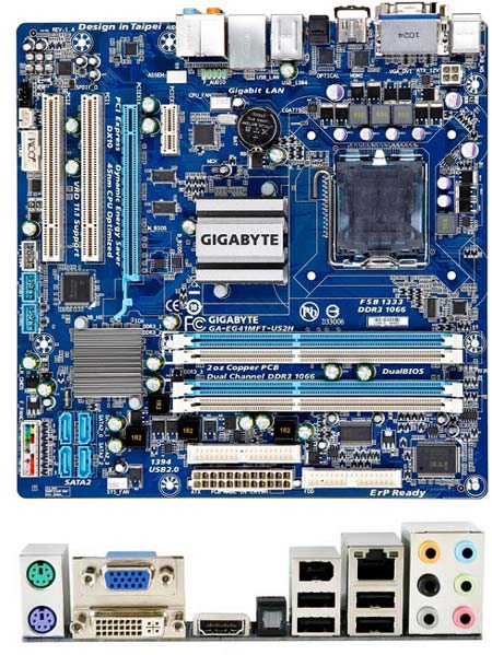 Вторая ревизия системной платы Gigabyte GA-EG41MFT-US2H