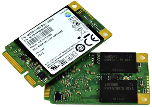 Внешний вид SSD Samsung PM830 в mSATA варианте