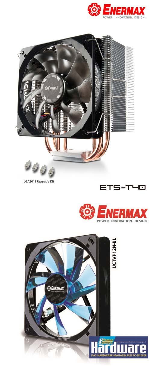 На верхнем фото - Enermax ETS-T40, а на нижнем - T.B.Vegas PCGH Edition