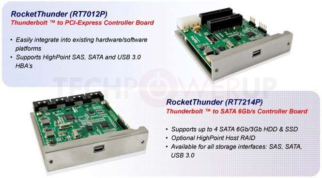 Highpoint предлагает устройства RocketThunder (RT7012P) и RT7214P
