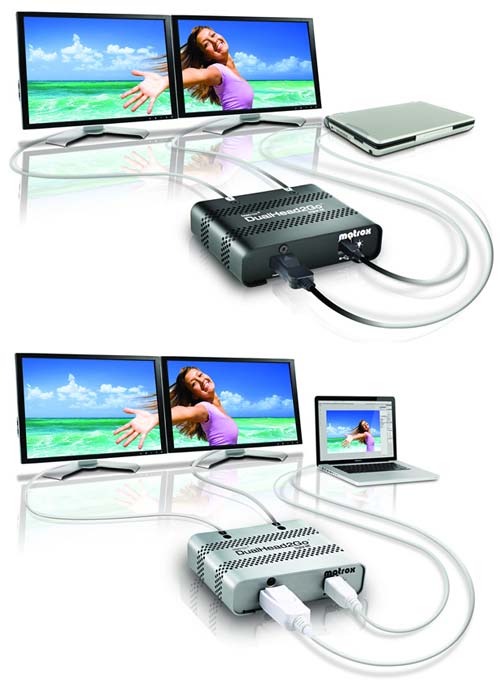 Matrox предлагает адаптеры-переходники DualHead2Go Digital SE и DualHead2Go Digital Mac Edition