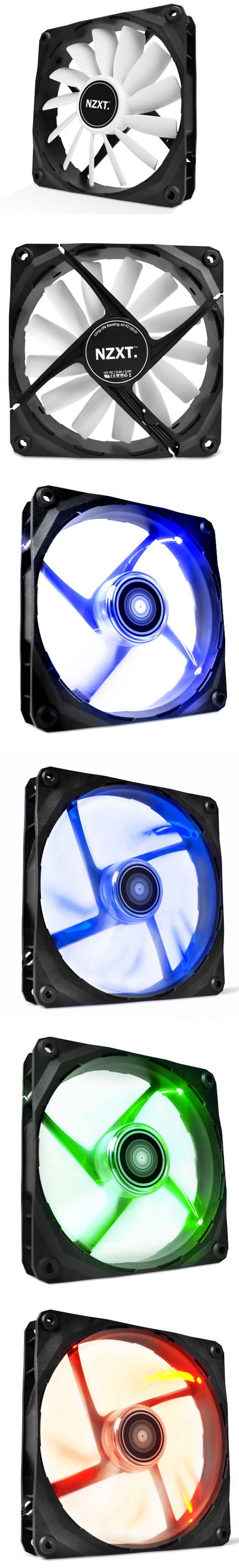 NZXT предлагает широкий выбор вентиляторов серии FZ, как с подсветкой, так и без неё