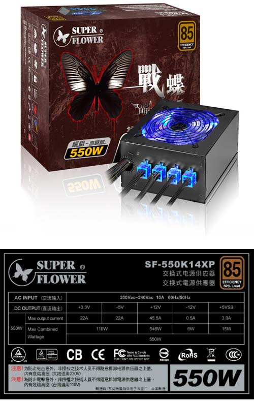 Новый блок питания от Super Flower - SF-550K14XP
