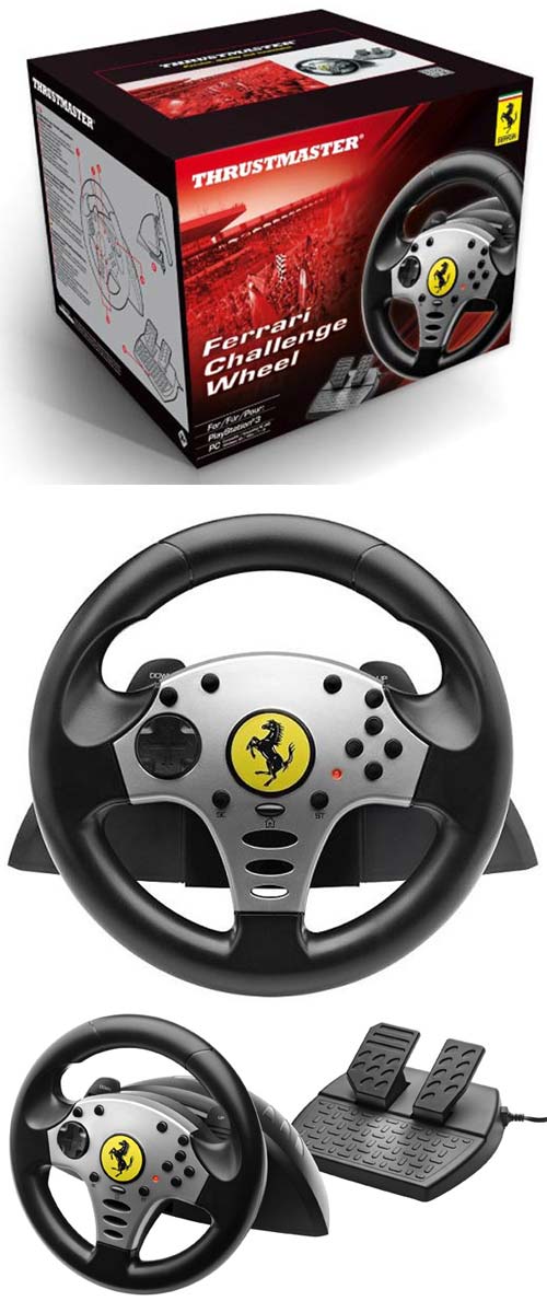 Thrustmaster предлагает доступный руль с педалями Ferrari Challenge Thrustmaster предлагает доступный руль с педалями Ferrari Challenge