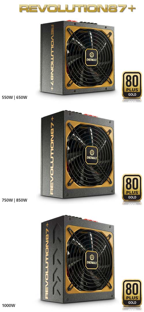 Полюбуемся на представителей линейки блоков питания Enermax Revolution87+