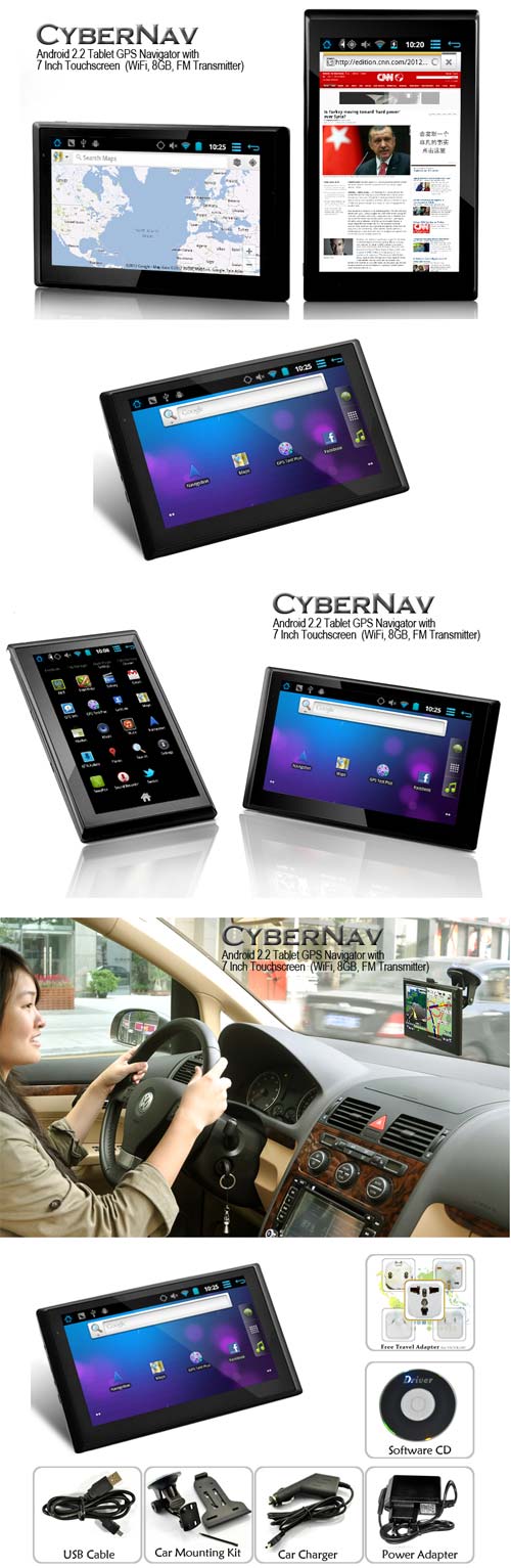 Новый GPS-навигатор-планшет от CyberNav - CVMF-TR38-N1