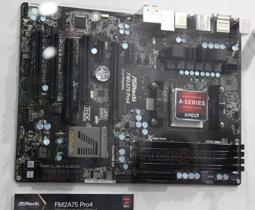 ASRock демонстрирует системную плату FM2A75 Pro4 ASRock демонстрирует системную плату FM2A75 Pro4