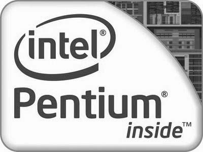 Ч/Б вариант логотипа процессоров Pentium