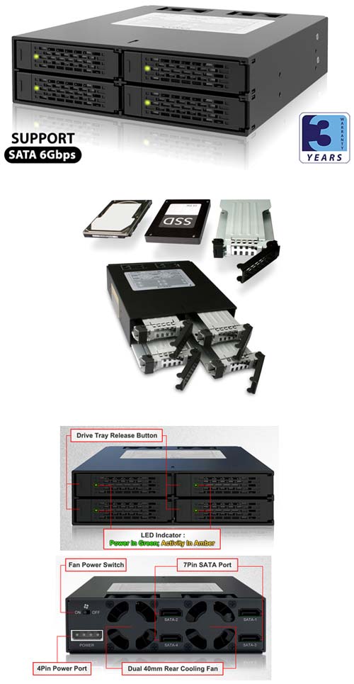Icy Dock предлагает устройство MB994SP-4SB-1