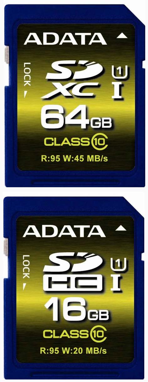 Карточки памяти ADATA Premier Pro со скоростным индексом UHS-I