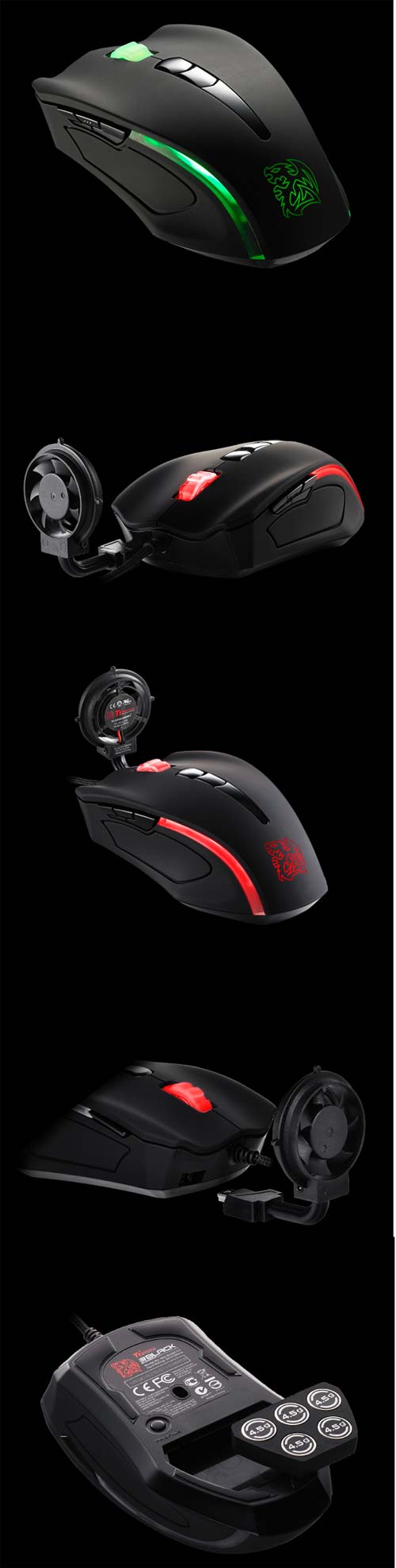 Перед нами игровая мышь с вентилятором от Tt eSports - BLACK Element Cyclone Edition