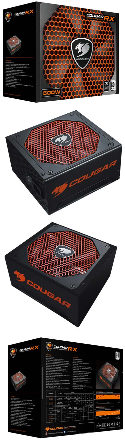 Cougar RX - блоки питания начального уровня