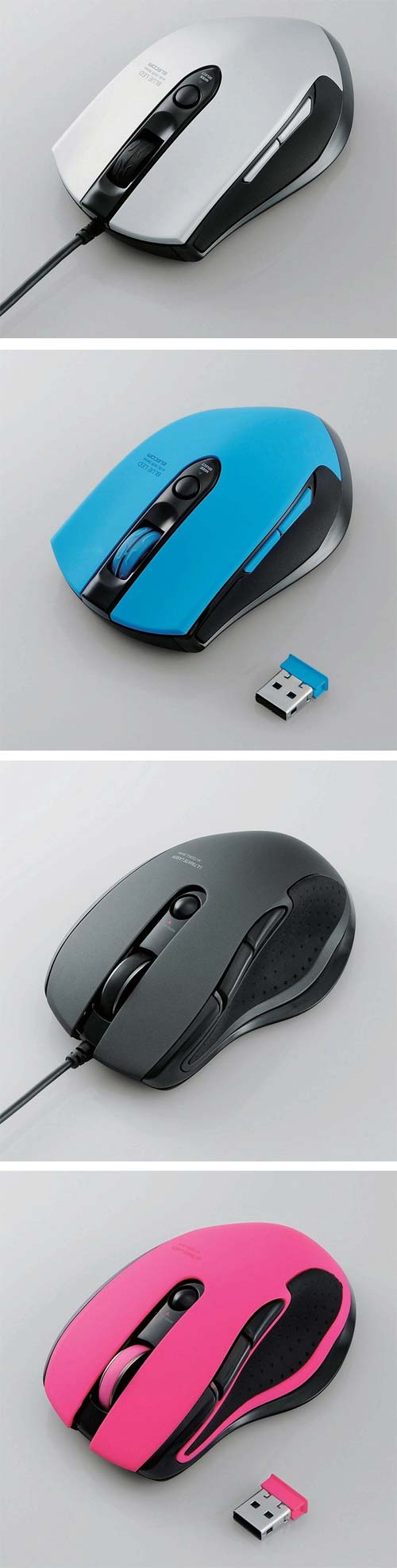 Мыши от Elecom: M-BL18UB, M-BL19DB, M-TG08UL и M-TG09DL