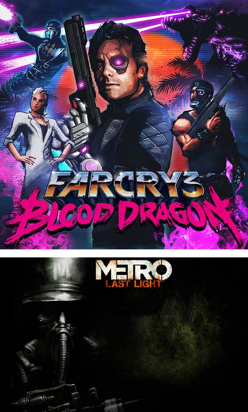 А вот комплектные игры - Far Cry 3: Blood Dragon и Metro: Last Light
