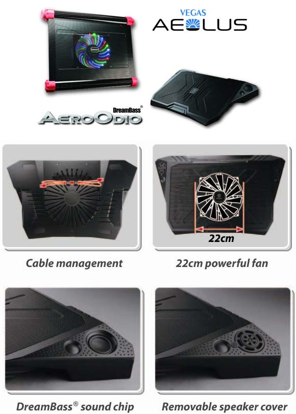 Enermax предлагает устройства AEOLUS VEGAS (CP007), AeroOdio (CP006) и AEOLUS PURE (CP003P)