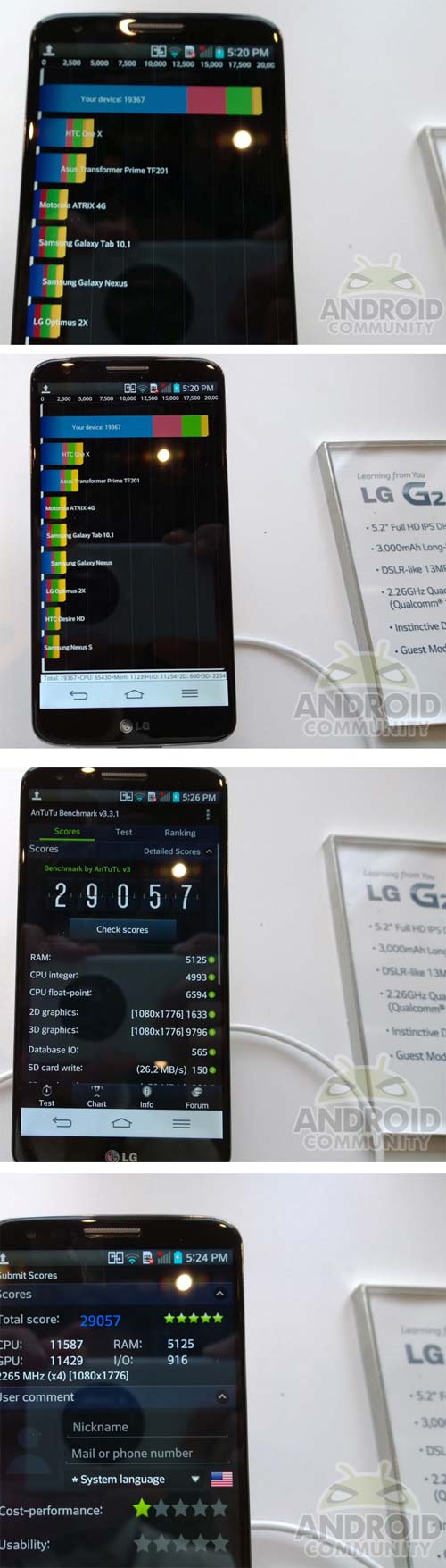 Достижения смартфона LG G2 в AnTuTu