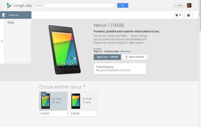 Новый Nexus 7 продаётся!