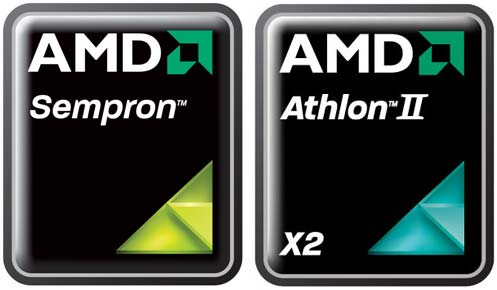 Лого процессоров Sempron и Athlon
