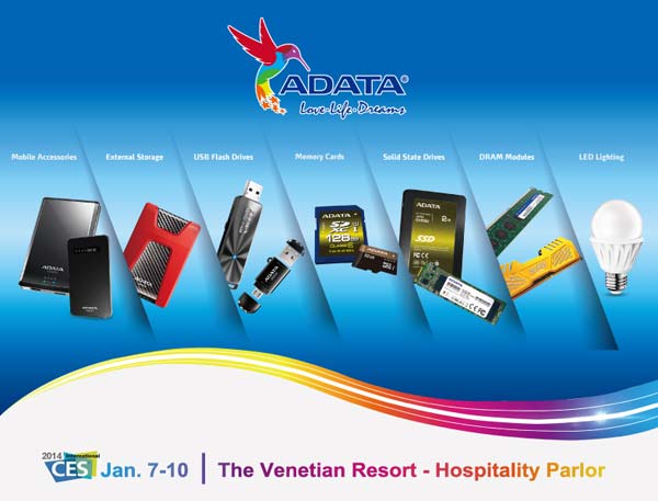 Новинки от ADATA на CES 2014