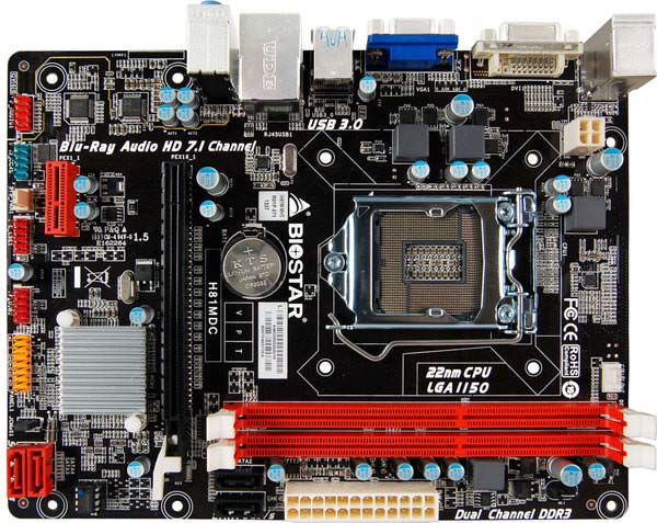 Системная плата Biostar Hi-Fi H81MDC перед нами