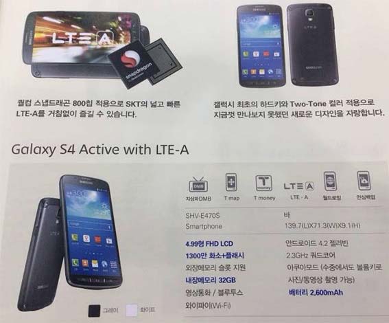 Samsung Galaxy S4 Active с LTE-A и прочими наворотами