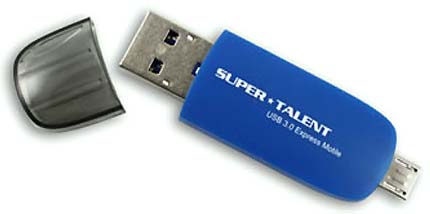 Super Talent предлагает USB 3.0 флешку 2-в-1 - Express Motile