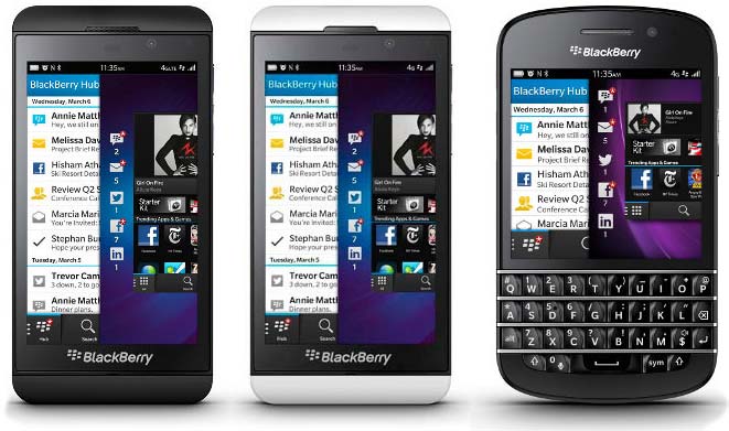 Смартфоны RIM BlackBerry Z10 и Q10