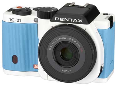 Фотоаппарат PENTAX K-01 Lens Kit White x Blue