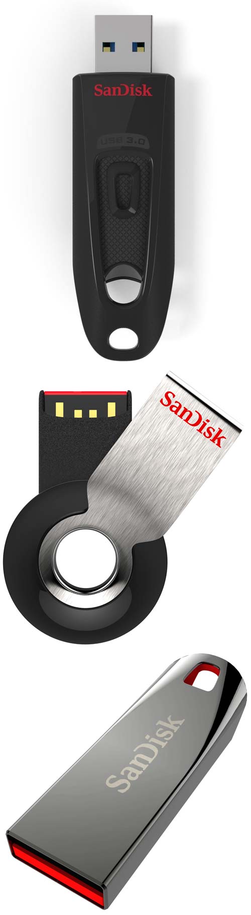 Флешки Ultra USB 3.0, Cruzer Orbit и Cruzer Force от SanDisk 