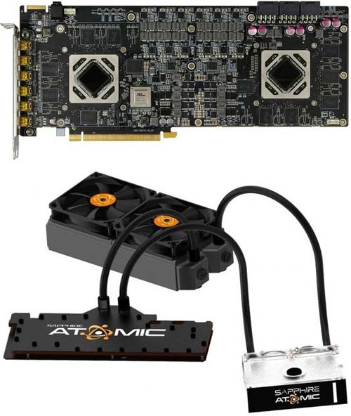 Видеокарта Sapphire Radeon HD 7990 Atomic, пусть и не целиком Видеокарта Sapphire Radeon HD 7990 Atomic, пусть и не целиком