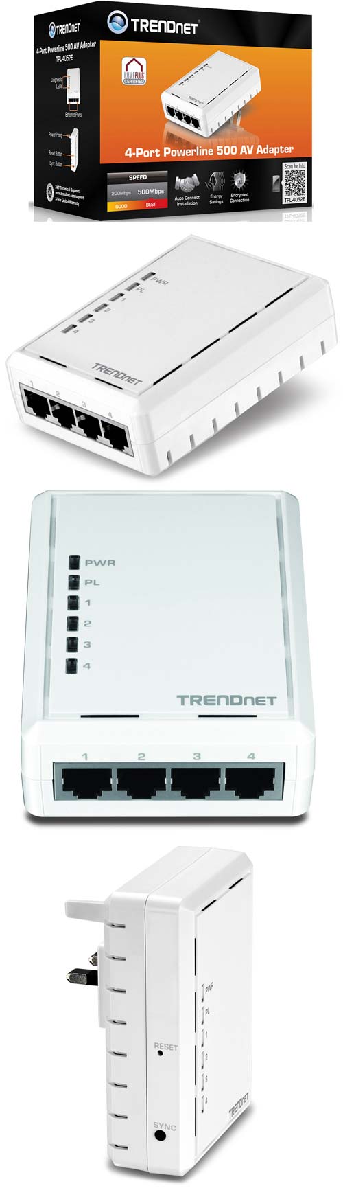 Сетевой адаптер TRENDnet TPL-4052E