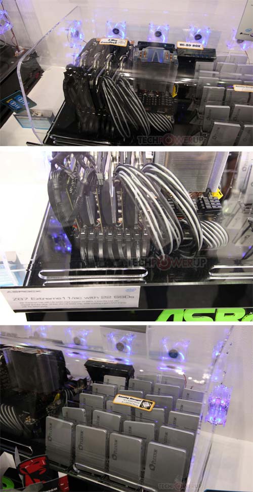 Материнская плата ASRock Z87-Extreme11/ac и многочисленные SSD Материнская плата ASRock Z87-Extreme11/ac и многочисленные SSD