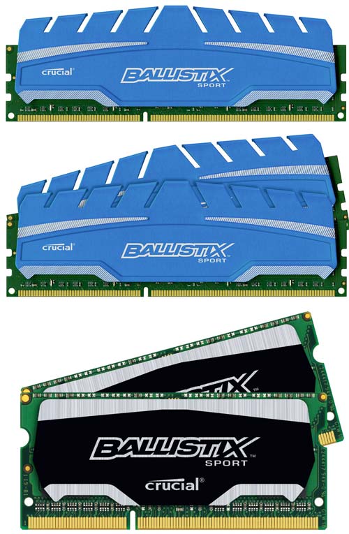 Оперативная память Crucial Ballistix Sport - для ПК и ноутбуков Оперативная память Crucial Ballistix Sport - для ПК и ноутбуков