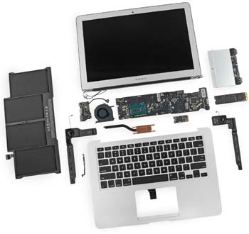 Заглянем внутрь 13" лэптопа MacBook Air образца середины 2013 года