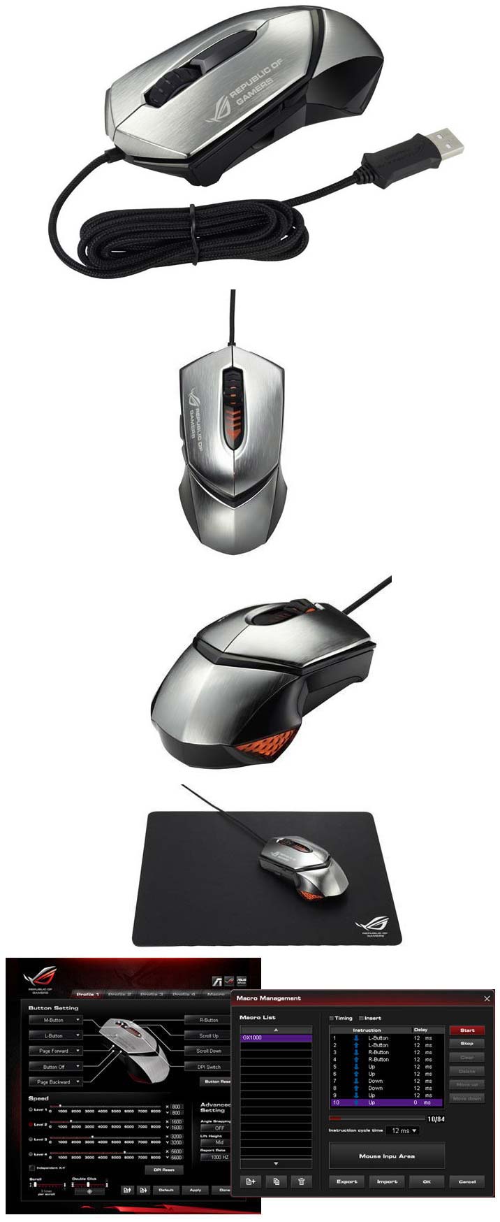 ASUS представляет игровую мышку ROG Eagle Eye GX1000