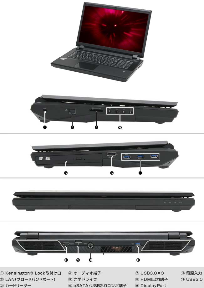 Игровой ноутбук Dospara Note GALLERIA GM7970M