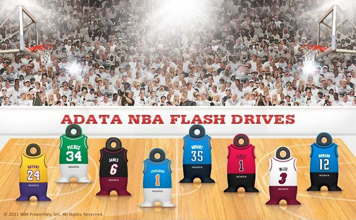 Баскетбольная серия флешек ADATA NBA Pro Series Flash Drives 2013