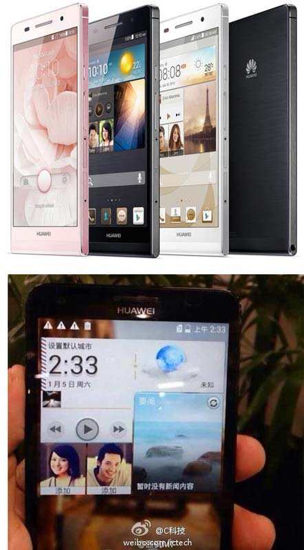 Смартфоны Huawei Ascend P6S и Glory 4