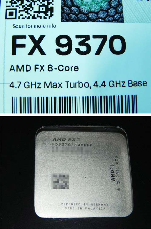 Коробочный вариант процессора AMD FX-9370