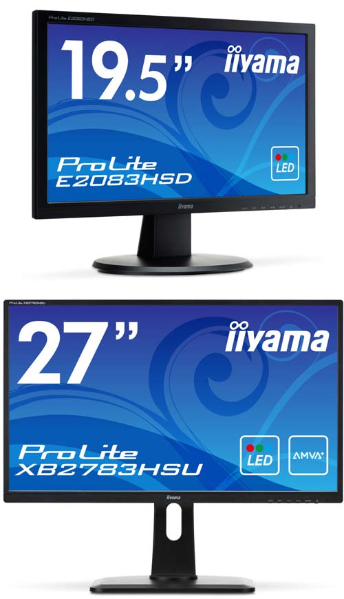 Iiyama предлагает мониторы ProLite E2083HSD и XB2783HSU