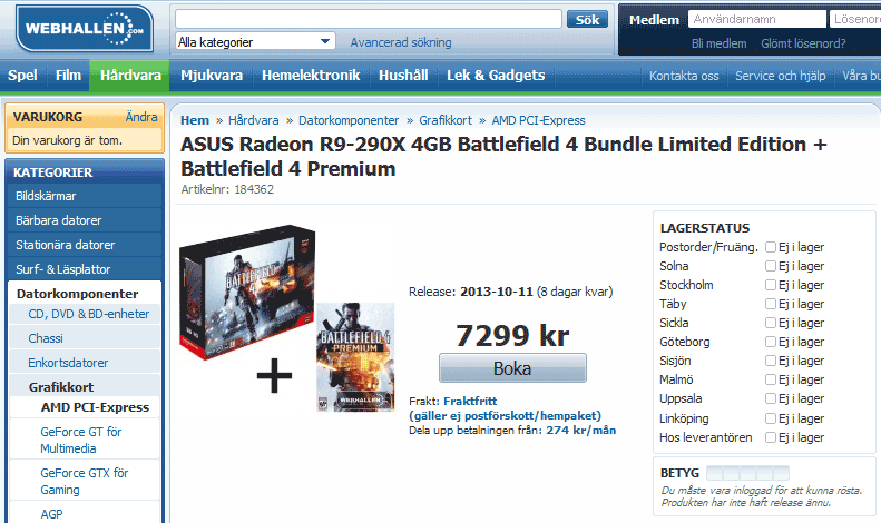 Radeon R9-290X 4GB с Battlefield 4 в комплекте