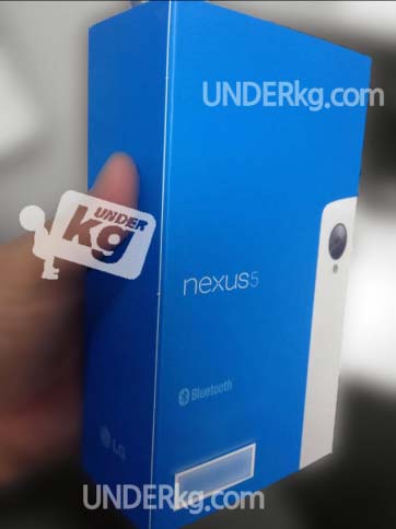Белый вариант Nexus 5, на этот раз фото коробки
