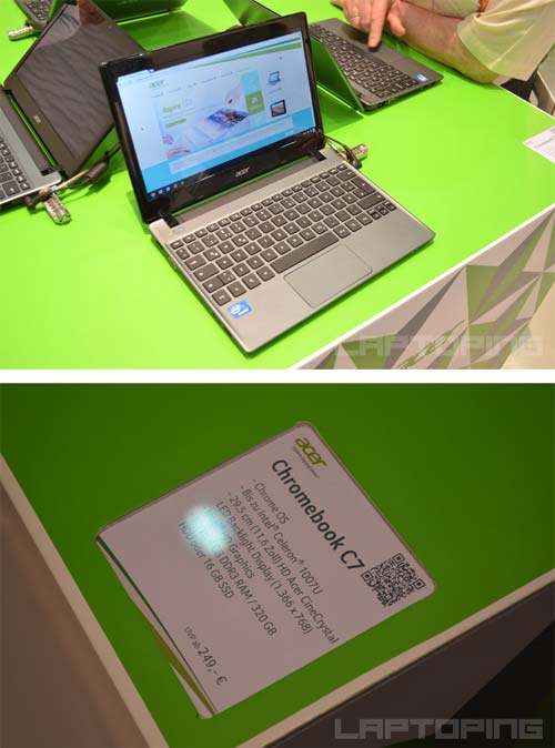 Обновлённый Acer Chromebook C710 на фото