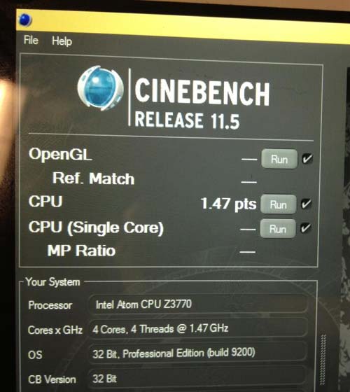 Atom Z3770 протестирован