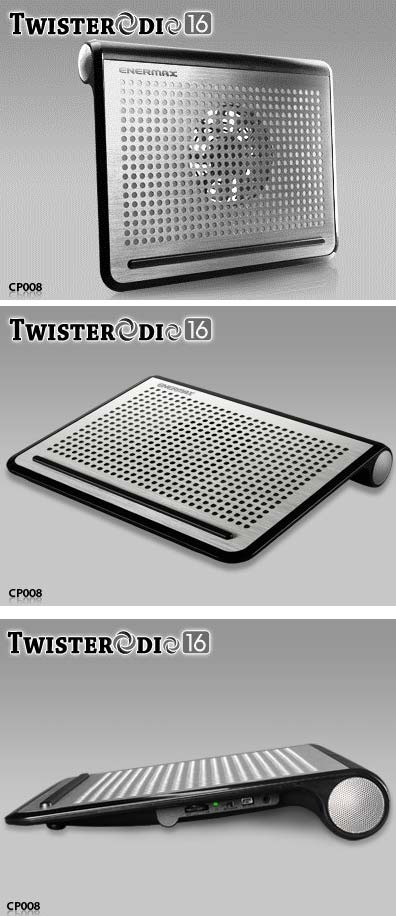 Новый кулер для ноутбуков от Enermax - TWISTERODIO 16 CP008