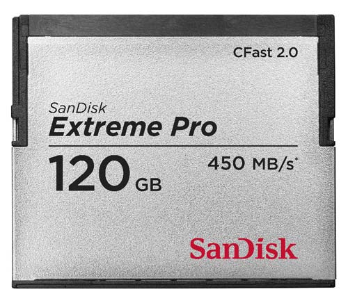120ГБ карту памяти Extreme Pro CFast 2.0 от SanDisk